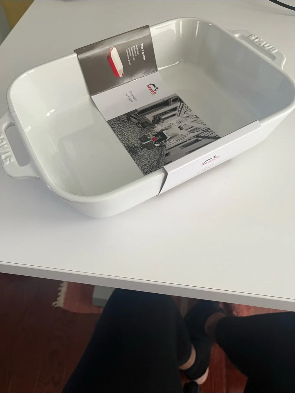 Staub White Rectangular Ceramic Gratin Dish